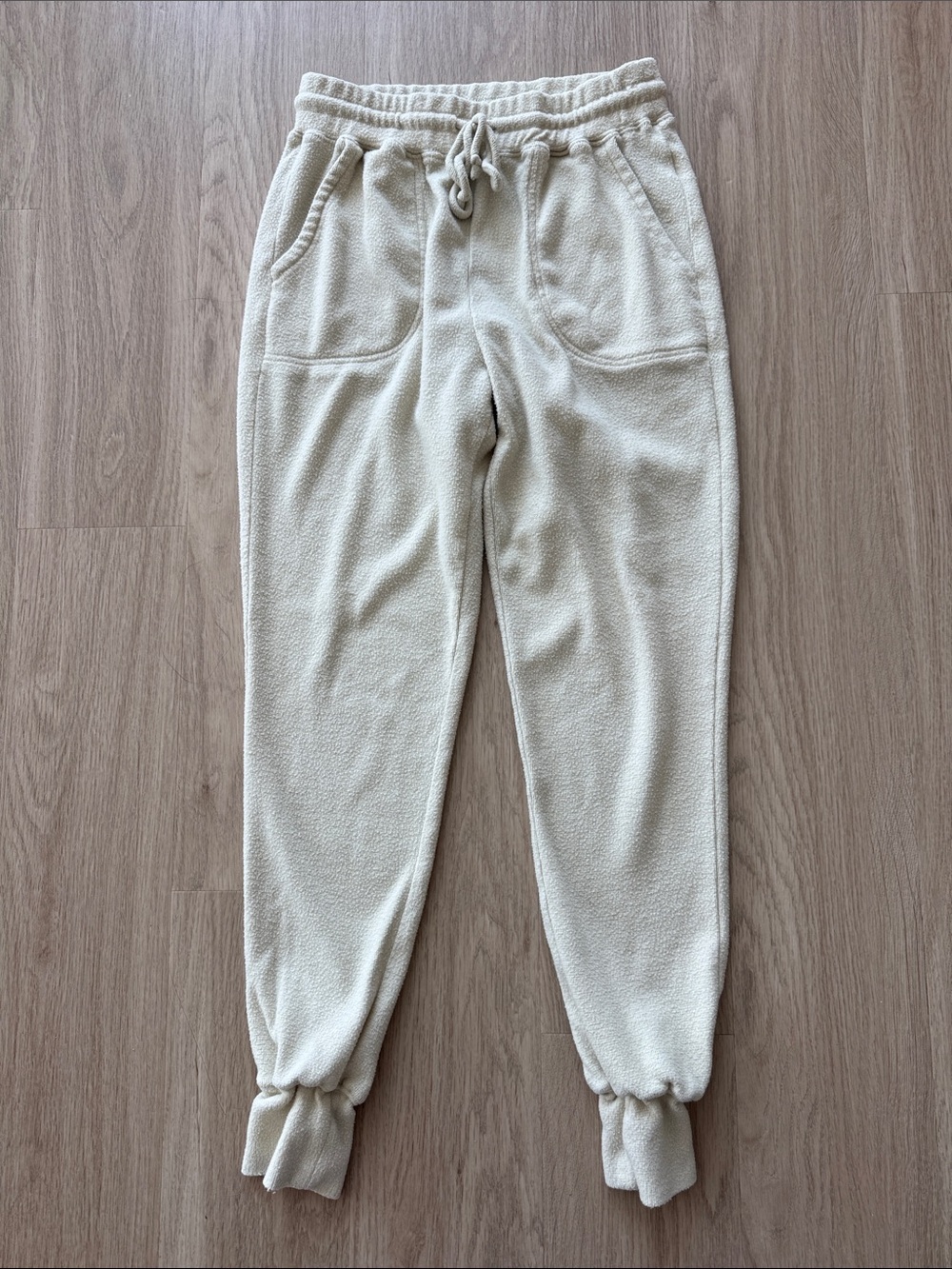 Cozy Cream Fleece Jogger Pants - Women's Lounge Joggers
